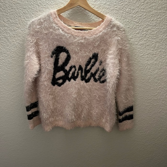 Limited Edition Barbie x Forever 21 Pink Fuzzy Sweater Size Small Rare Sold Out! - Picture 6 of 8